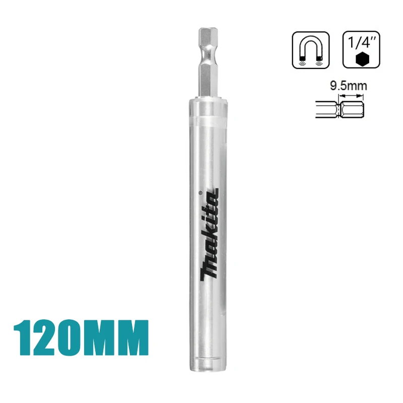 MAKITA Hexagonal Helix Shrinkable Batch Head 6.35mm Super Magnetic Fasten Durable Screwdriver Bits Power Tools Accessories