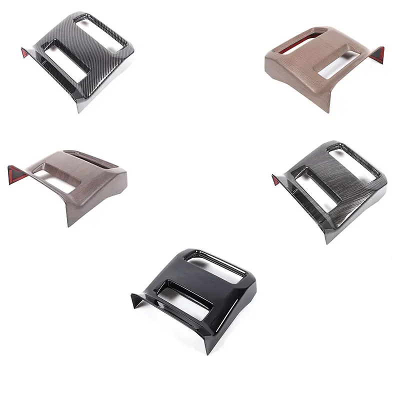 

For Toyota Land Cruiser Prado 250 LC250 2024+ ABS Black Car rear air conditioning outlet anti-kick cover sticker car accessories