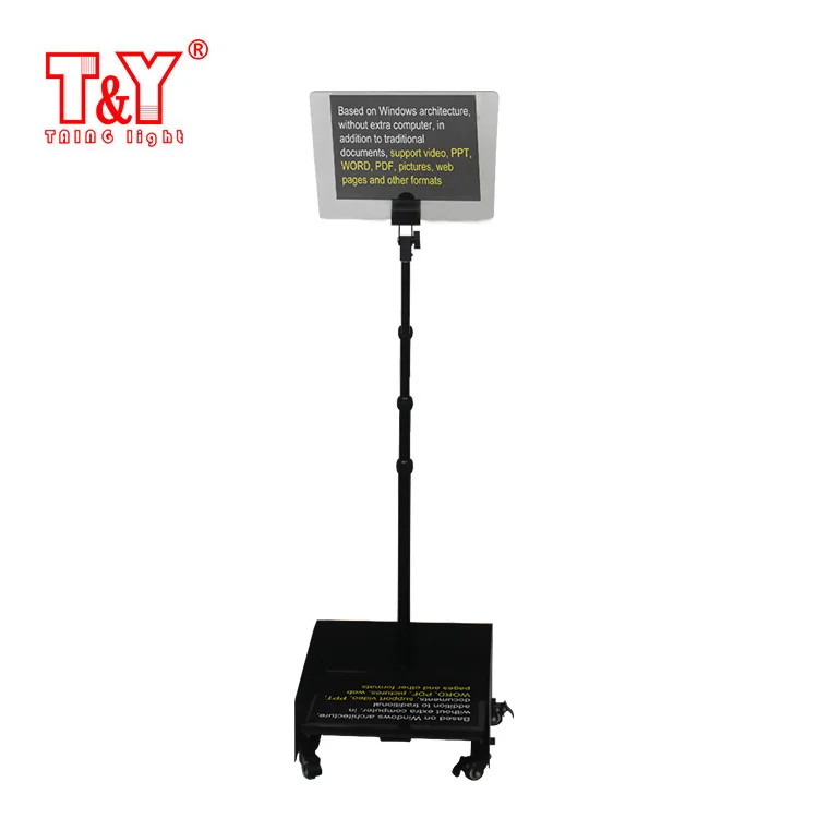 Beam splitter mirror speech presidential teleprompter with carrying case