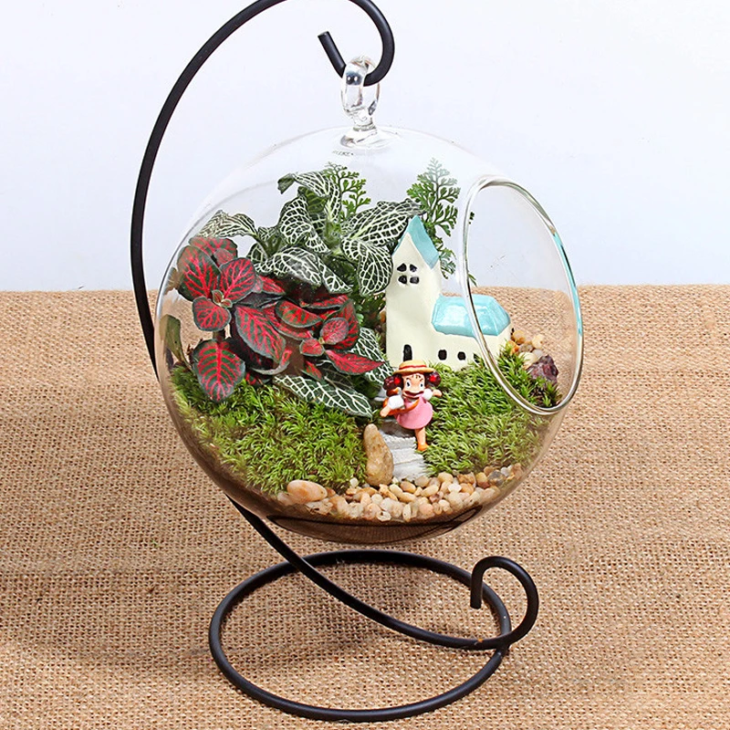 

Home Decor DIY Micro Landscape Glass Jar Knick-Knacks Glass Ball Hanging Support Home Decoration