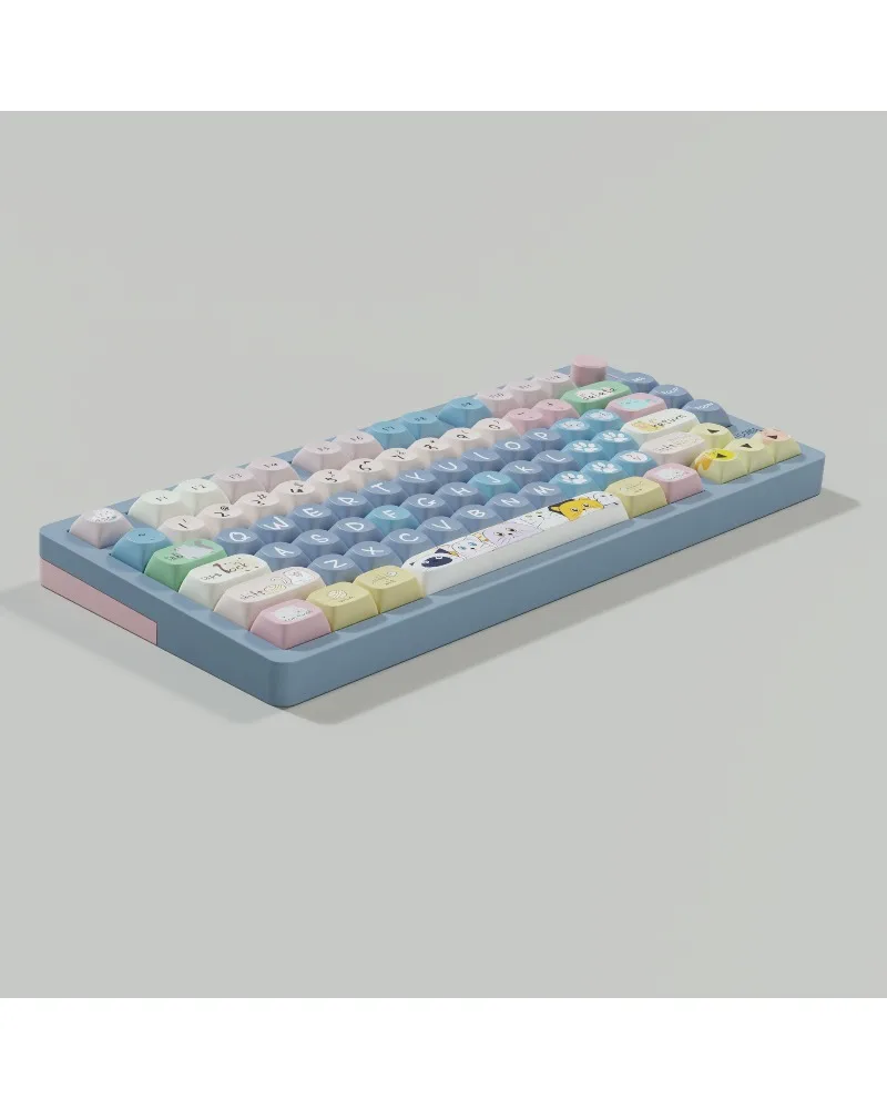MOA Cat Small Language Korean German French Keycaps Full Mechanical Keyboard