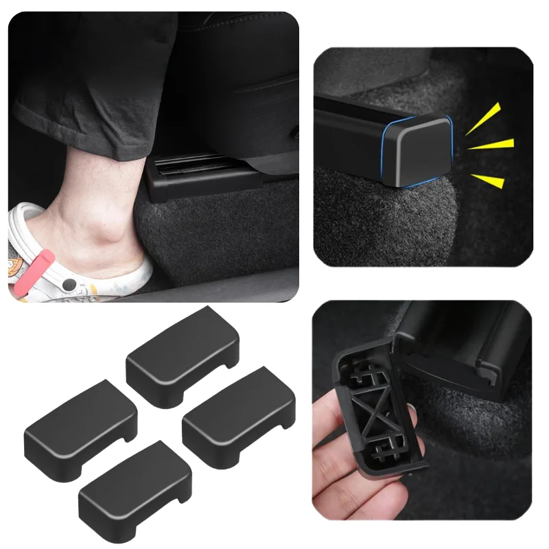 4/8Pcs Auto Seat Slide Rail Anti Squeak Rubber Pads Shock Absorbing Buffer Cushion Fix Loose Seat Abnormal Noise Repair