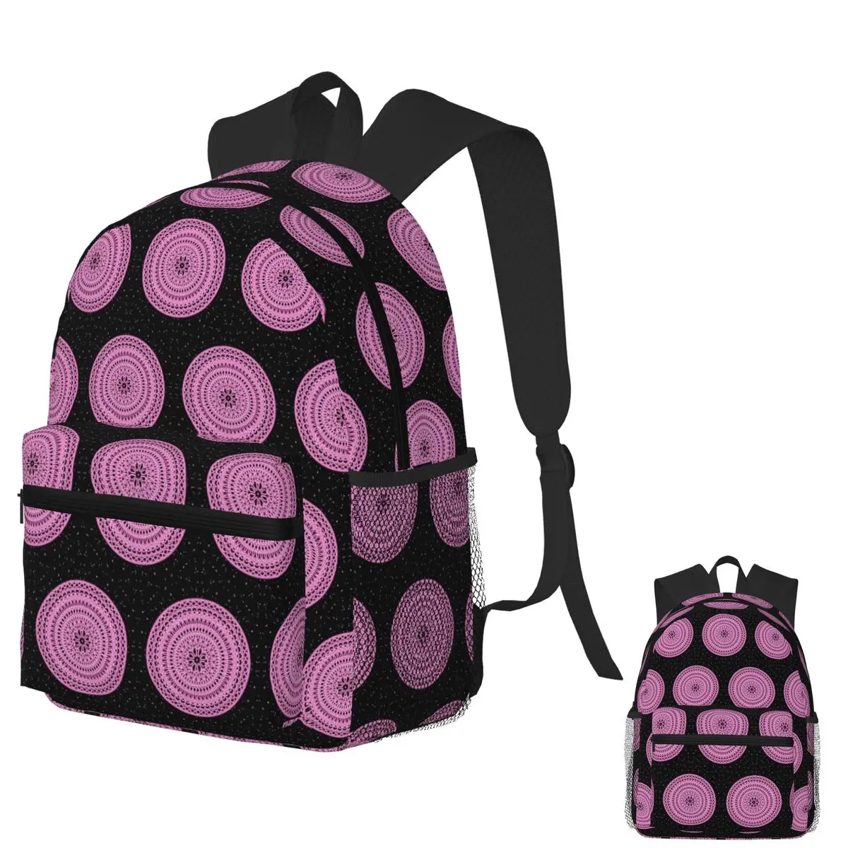 Sakura Dreamscape Mandala Blossoming Tranquility In Cosmic Bloom Zaino Borsa da scuola Escursionismo Viaggio Zaino Bookbag Borse a tracolla
