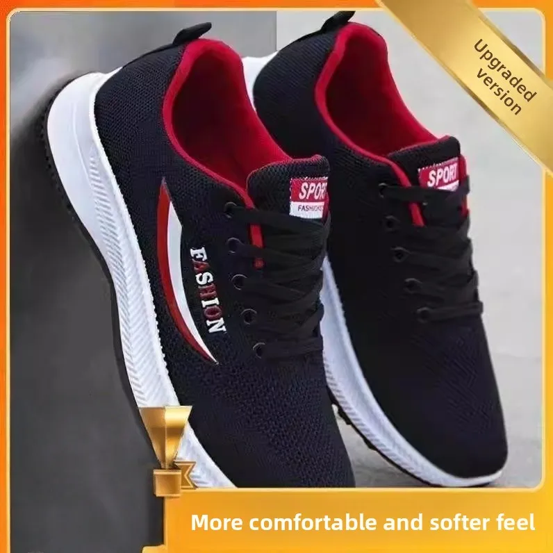 

Men's Running Shoes Lightweight Waterproof Upgraded Version Spring Autumn Seasonal Rubber Outsole Breathable Leather Material