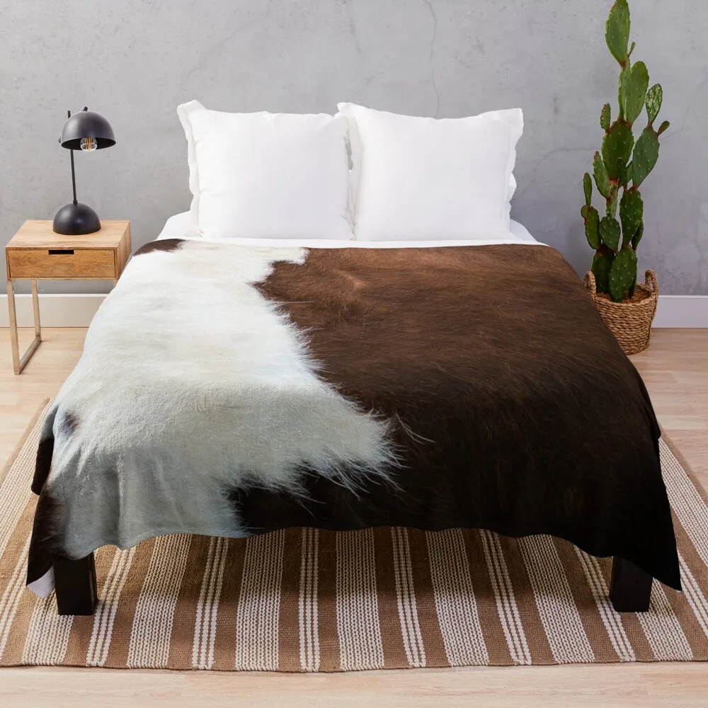 

Cowhide pattern Throw Blanket Bed linens blankets and throws