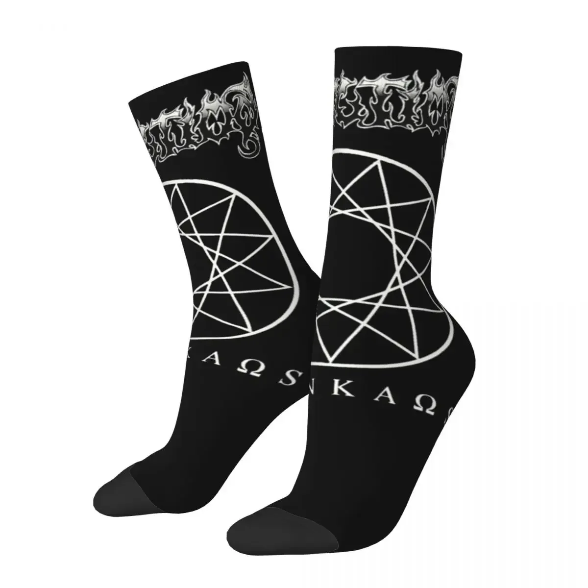 Casual Dissection Jon Nodveidt Reinkaos Sweden Swedish Black Football Socks Middle Tube Socks for Unisex Breathable