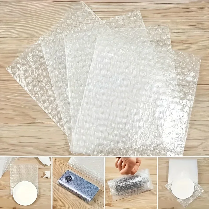 50pcs Bubble Bags Used for Transportation, Moving, and Storage. Bubble Cushioning Packaging Bags Are Used Storing Fragile Tablew