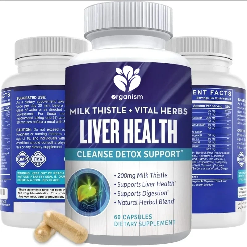 

Добавка для очищения печени — содержит таких ингредиентов, как экстракт отипы, одуванчик, куркума и т. д. -60 капсул