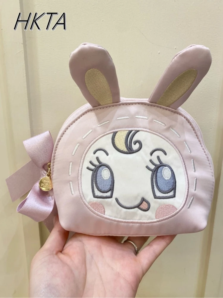 Japanese Style Sweet and Cute Cartoon Lolita Makeup Bags 2025 Summer Women Mine Kawaii Cartoon Embroidery Cosmetic Bag Female