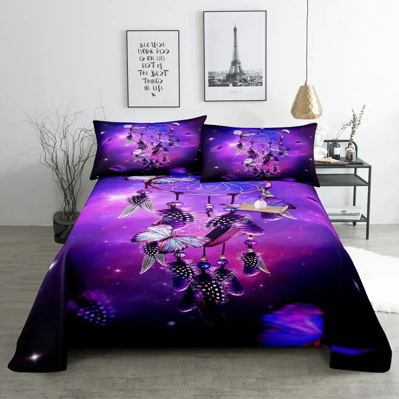 2026 Purple Lanvender Butteryfly Bedding Set Beautiful Flower for Bedroom Decor Soft Single Double Full Size Duvet Cover Set