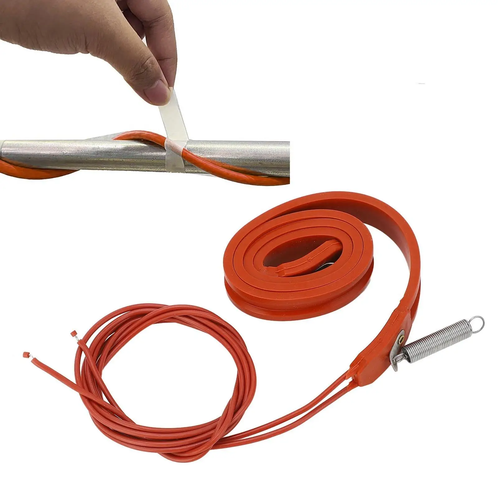 كابل التدفئة الكهربائية طبقة مزدوجة العزل 30 مللي متر شريط تسخين مقاوم للماء AC220V للمضخة الغاطسة #2