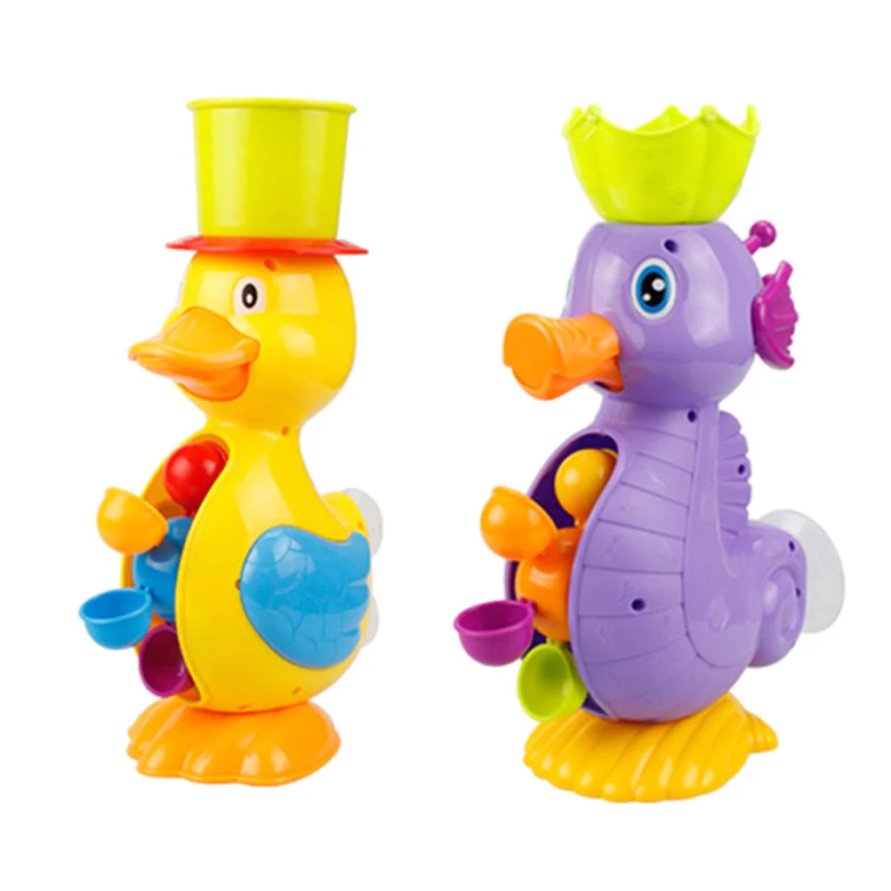 2 Pcs Bath Toys Baby Tub Bathtime Squirt Toddler Plastic Kids Shower Watering Animal Lovely