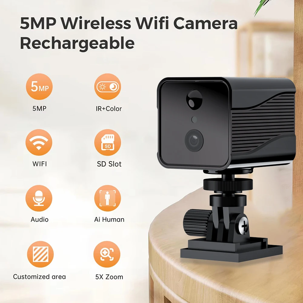 128G 4G Security Mini Camera SIM Card or Wifi HD Surveillance Camera 3000 mAh Battery Low Power Voice Intercom CCTV Camera Ubox