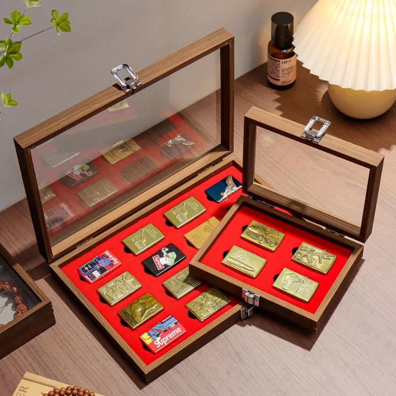 Fireproof Storage Box Organizer Fire Display Stand Collection Case Exhibition Showcase Transparent Large Capacity