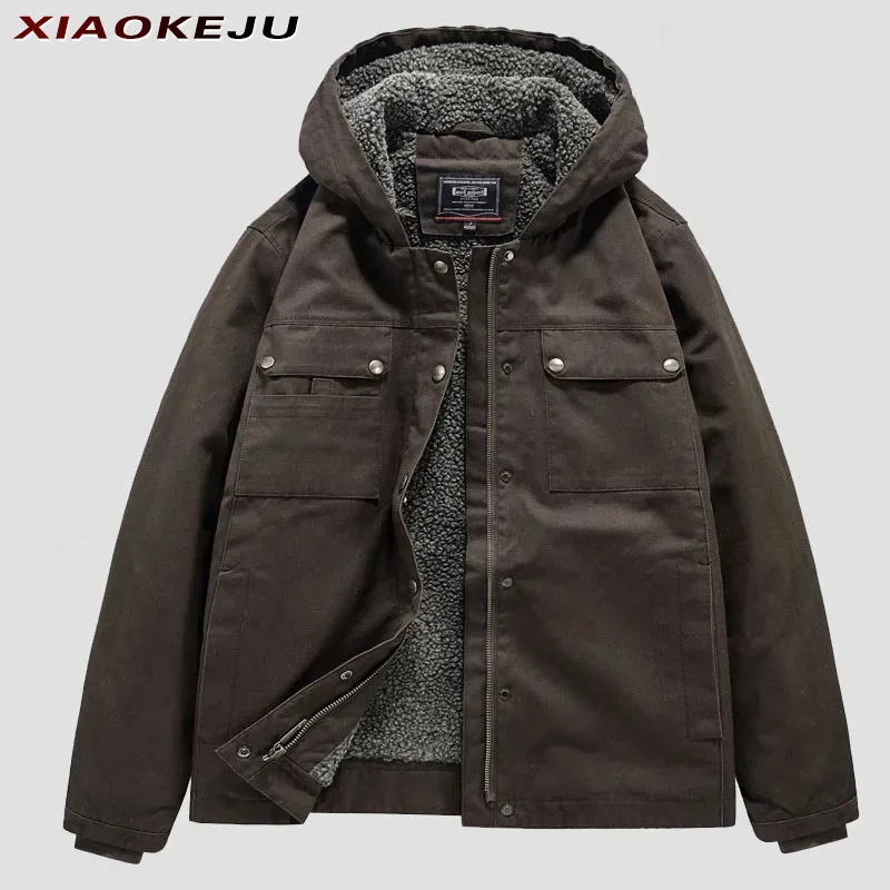 

Men Clothing Luxury Work Wear Jacket Man Brand Man Bombers Custom Hooded Jacket Military Windbreak Retro Heating Oversize