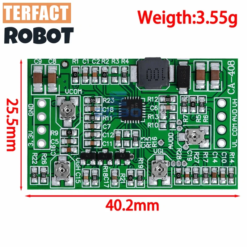 1~10PCS CA-508 CA-408 4 Channel Adjustable Booster Board Module LCD Screen TCON Board TFT Backlight Driver Step Up TCON Board