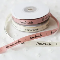 25Yards Handmade Ribbon Cream Pink Color Wrapping Silk Satin Ribbon Wedding Party Favor Gift Box Cake Box Packaging Ribbon