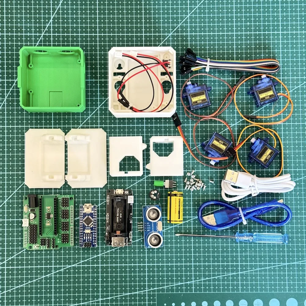 3D Printed OTTO Humanoid Robot V5+programmable Dance Obstacle Avoidance Following Robot Stem Programming Kit