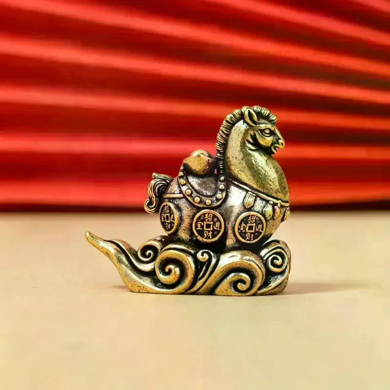Brass Vintage Xiangyun Pixiu Ornaments To Attract Wealth Pixiu Copper Ornaments Desktop Decoration Crafts