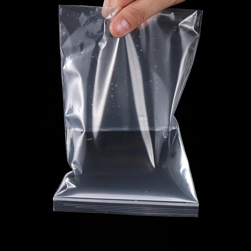 100/500pcs Resealable Storage Bags Transparent Self Sealed Plastic Bags Vacuum Fresh Food Storage Kitchen Organizer Jewelry Bags