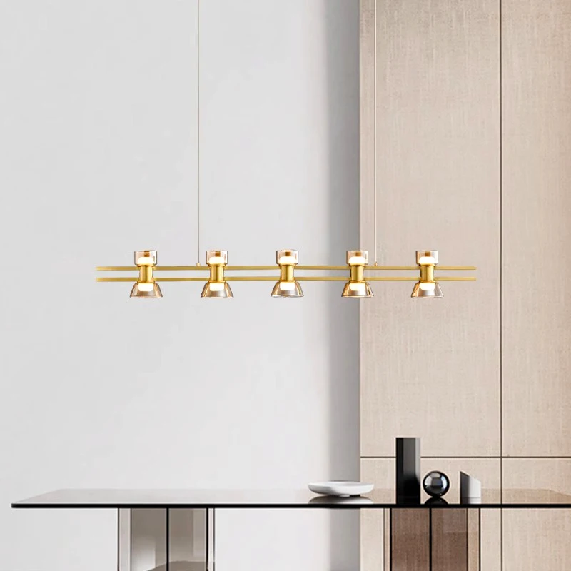 Plafonnier LED suspendu au design moderne, éclairage d'intérieur, luminaire décoratif de plafond, idéal pour un salon ou une salle à manger