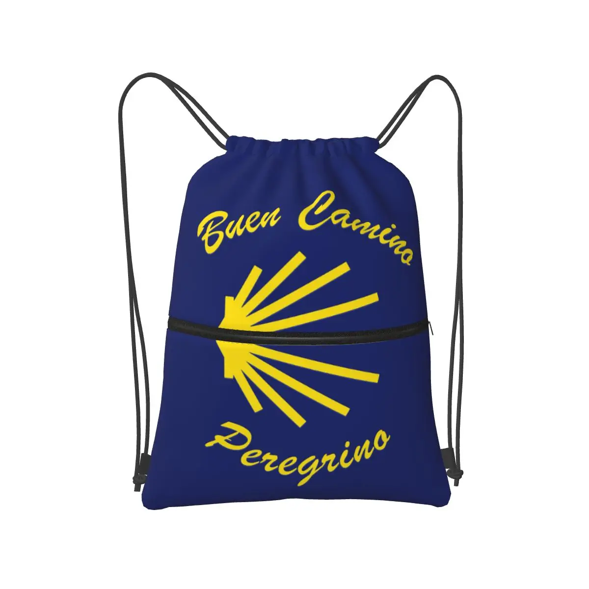Yellow Camino De Santiago Scallop Shell Backpacks Multi-function Drawstring Bundle Pocket Sports Bag Book Bags for Travel