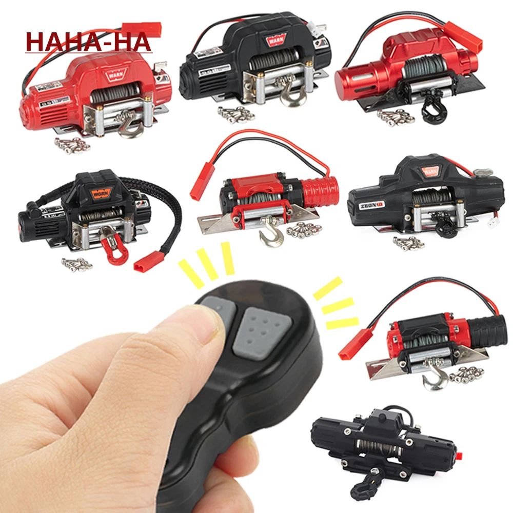 Metal Winch Wireless Remote Controller System for 1/8 1/10 RC Crawler Car YIKONG Axial SCX10  TRX4 TRX6 RGT Redcat GEN8