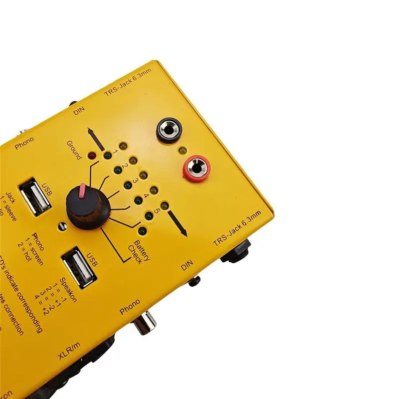 Y47A CT-02B Multi-Purpose Audio Cable Tester XLR 6.3mm RCA USB Engineering Wiring Tool