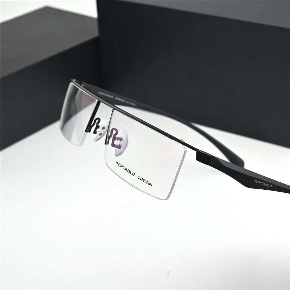 Vazrobe 155mm Oversized Myopia Glasses Male Eyeglasses Frames Men Semi Rimless Brand Spectacles Optical Lens Anti Reflection