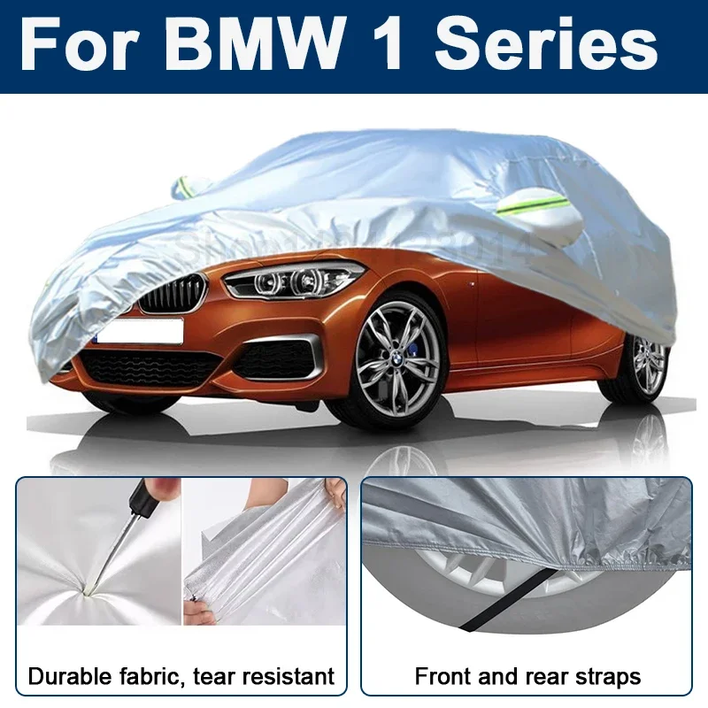 

Outdoor Full Car Cover For BMW 1 Series with Reflective Strips Waterproof Snowproof Dustproof UV Protection Auto Accessories
