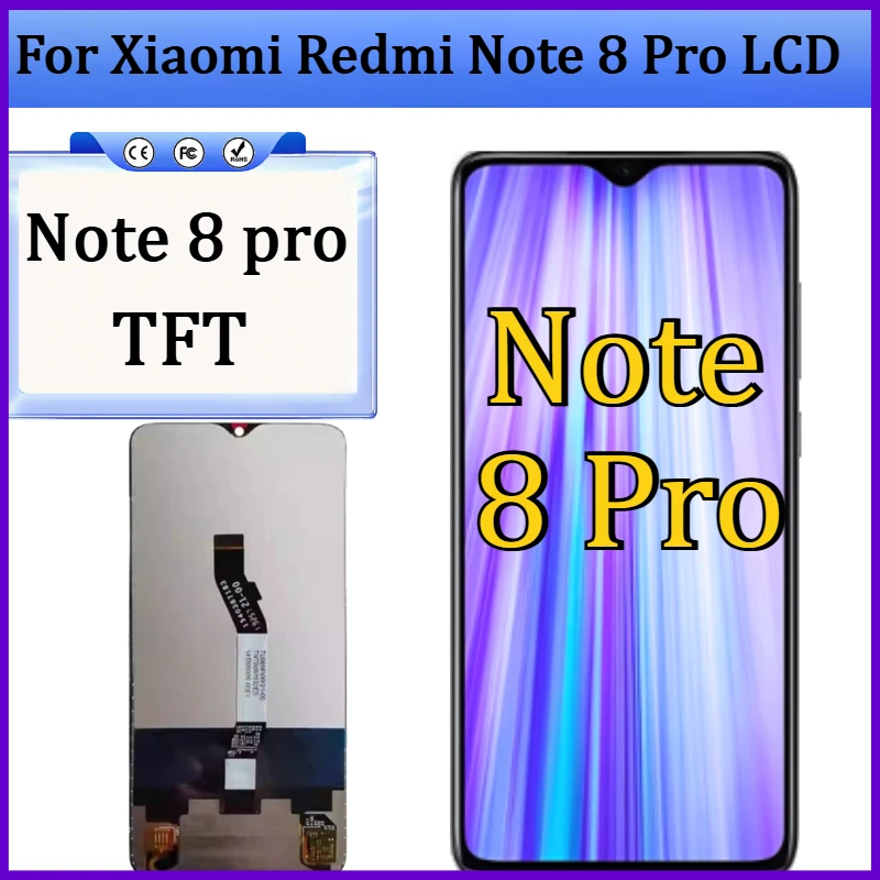 

New TFT Screen For Xiaomi Redmi Note 8 Pro LCD Display Touch Screen Digitizer For Redmi Note8 Pro Replacement