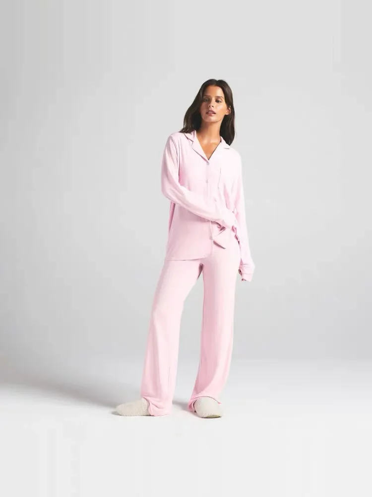 

Женский комплект из двух предметов, брюки, которые можно носить на улице, домашняя одежда с длинными рукавами, домашняя одежда, наряд