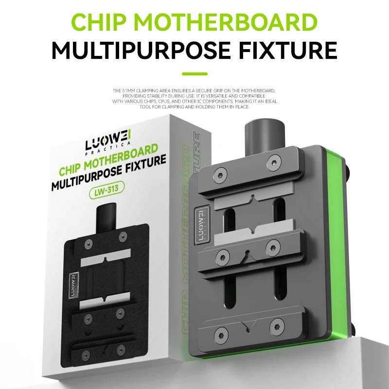

LUOWEI LW-313 Mini Universal Chip Fixture For Mobile phone Motherboard Glue Removal CPU IC Hard Disk Welding Repair