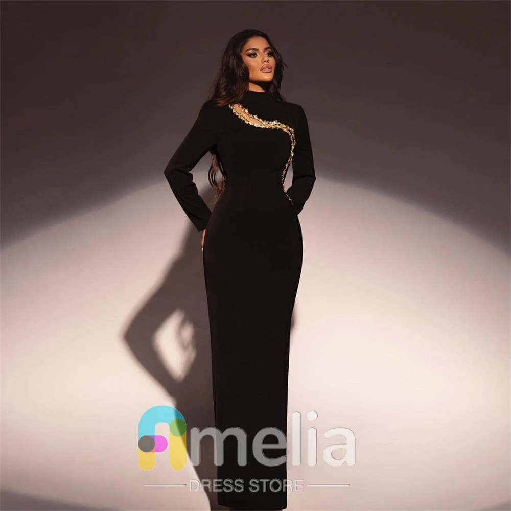 

Amelia Elegant Party dresses Woman O Neck Crepe Evening Prom Dresses for Special Occasions Formal Gowns For Dubai 2024