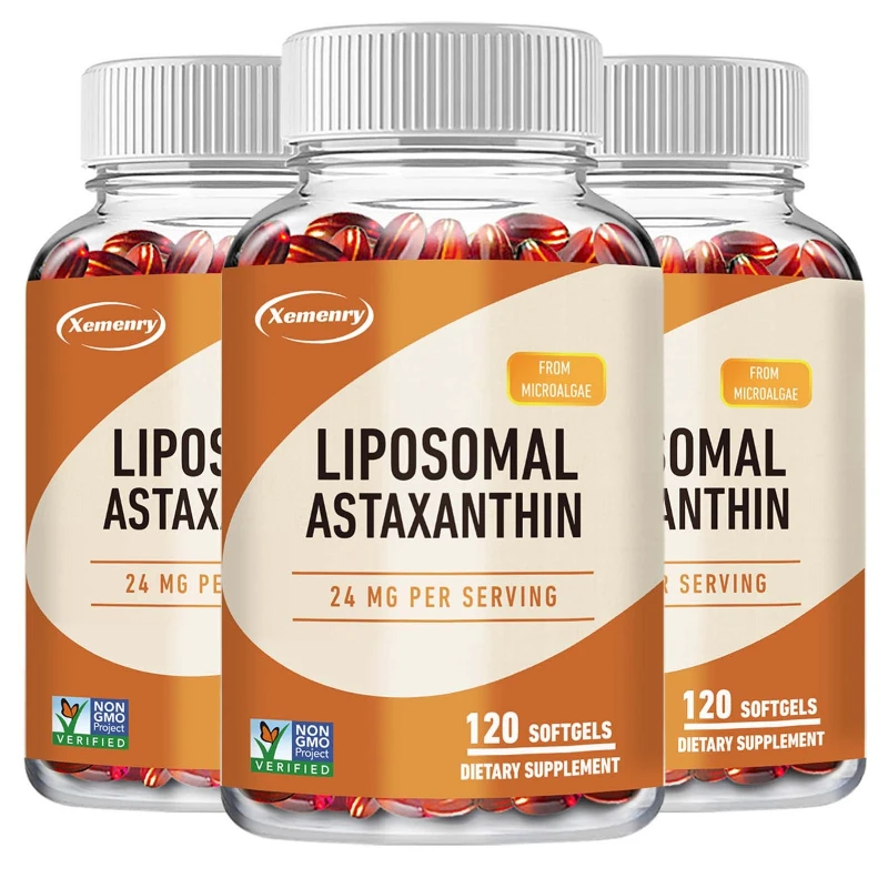 Liposomal Astaxanthin 24mg - Supports Eye, Skin and Heart Health, Protects Cells, Promotes Metabolism, Powerful Antioxidant