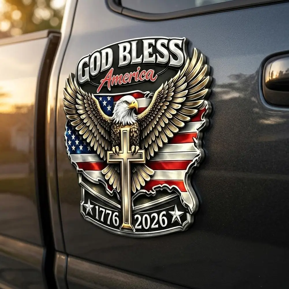 Bald Eagle American Flag Metal Badge Car Sticker Usa Patriot Independence Day Gathering Celebration Car Sticker National Spirit