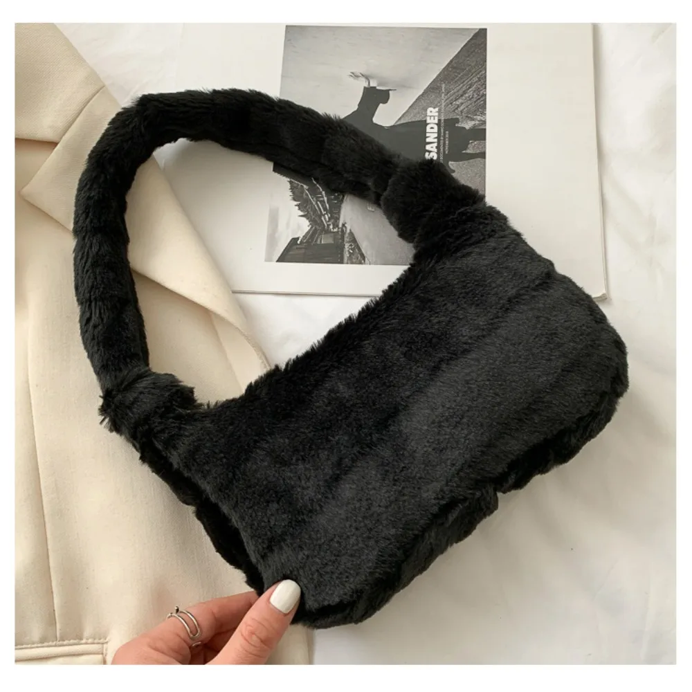 Fashion Shoulder Bags Soft Winter Underarm Bag Luxury Designer Women Handbag Ladies Clutch Purse
