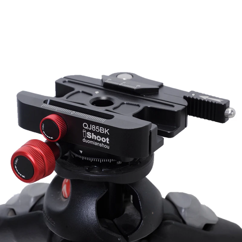 iShoot 360 ° หมุน Lever Release Clamp สําหรับ Manfrotto 200PL/410PL Arca-Swiss RRS ARCA Manfrotto GITZO ขาตั้งกล้อง IS-QJ85BK