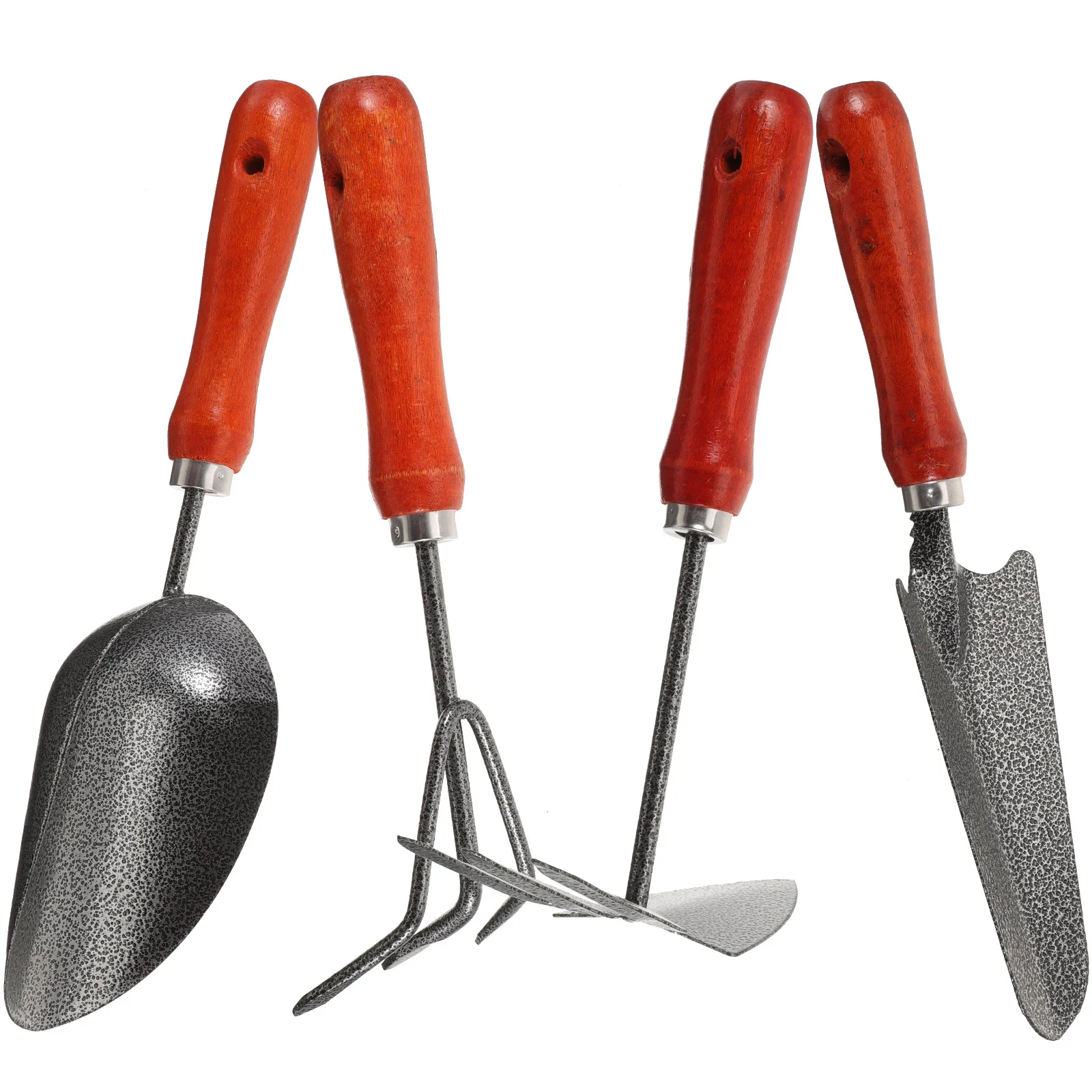 1 conjunto de ferramentas de jardinagem prático mão ferramentas de jardim com alça de madeira escavação pá ancinho capina jardinagem espátula