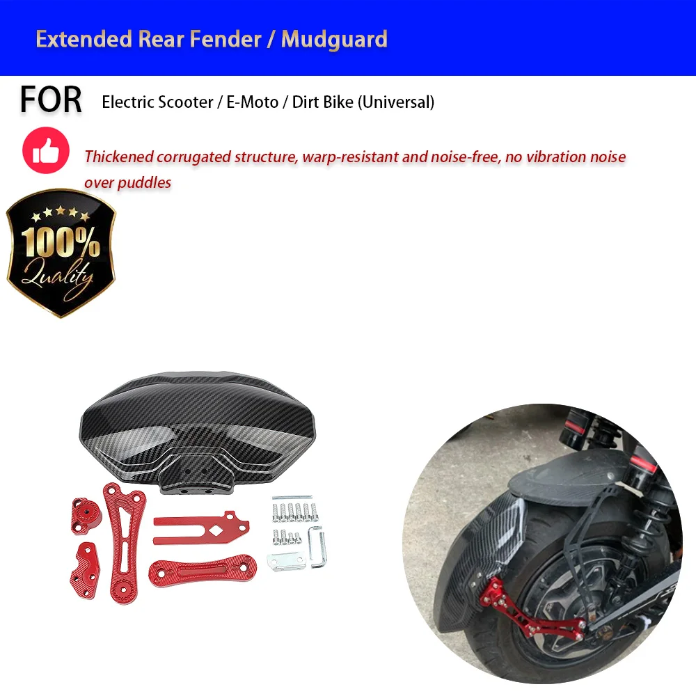 For Ninebot NIU ZEEHO E-Scooter Extended Rear Fender Mudguard Universal No-Drill Accesorios Moto Accessori Moto