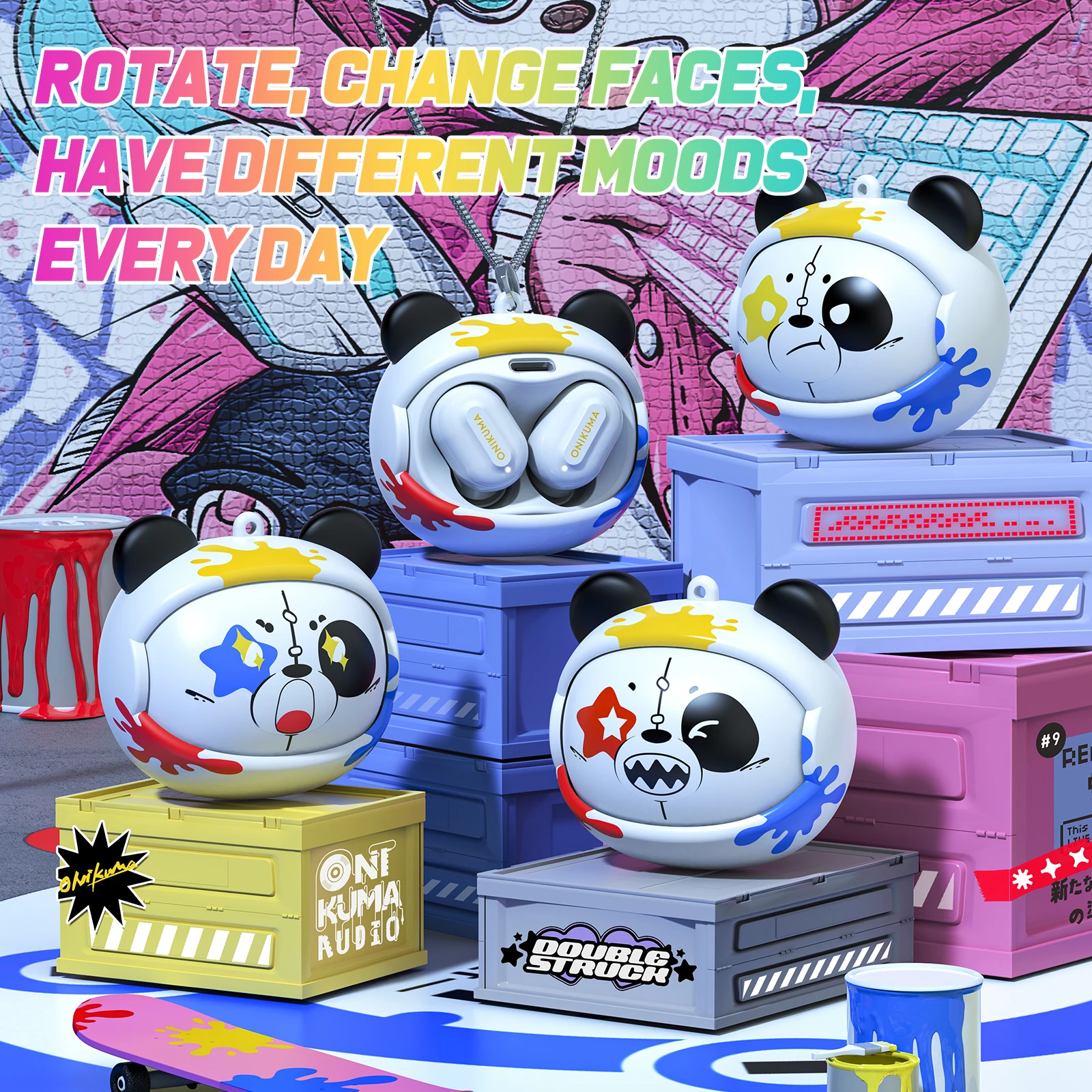 سماعات أذن لاسلكية متوافقة مع بلوتوث ، سماعات أذن ، سماعات رأس للألعاب مع ميكروفون ، صوت صادم Hifi ، V5.3 ، T20 #2