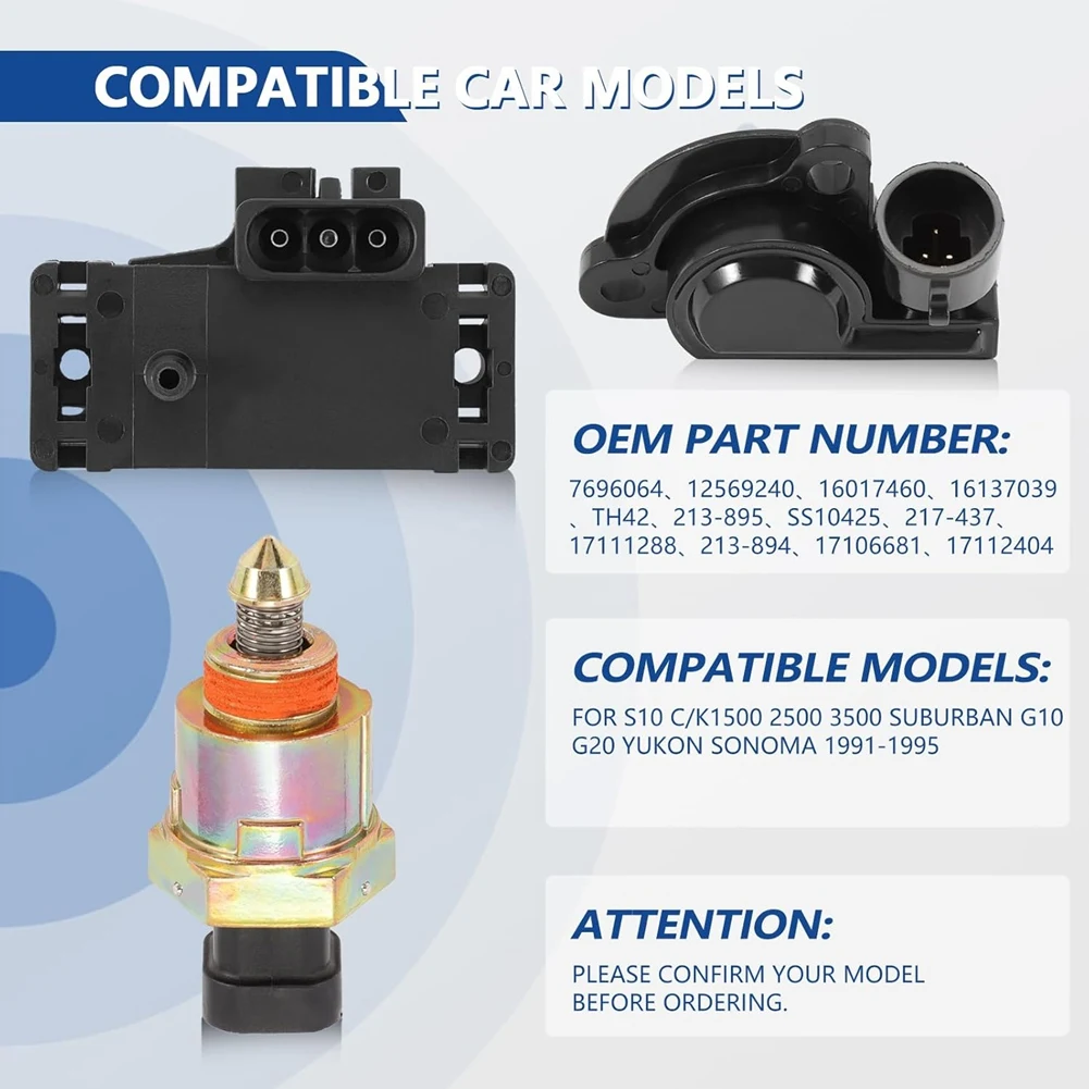 NEW-IACV válvula de Control de aire en reposo colector de mapa TPS Sensor de posición del acelerador 7696064 para Chevy C1500 C2500 K1500 K2500 Suburban