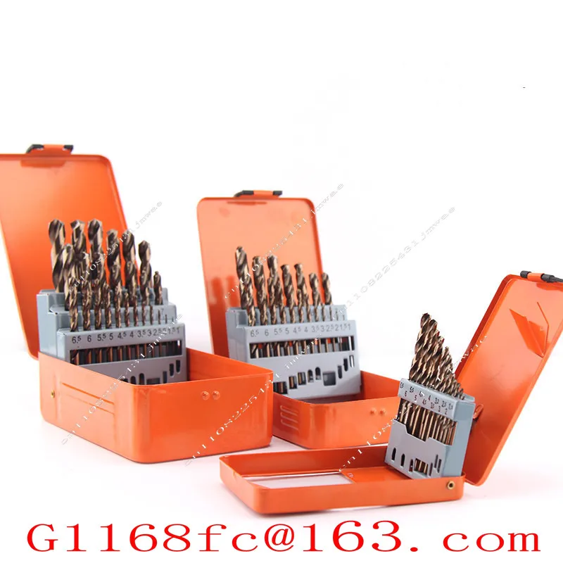 Straight Shank Twist Bits HSS M35 Cobalt Bits, Iron Stainless Steel Perforated HSS Bits Set