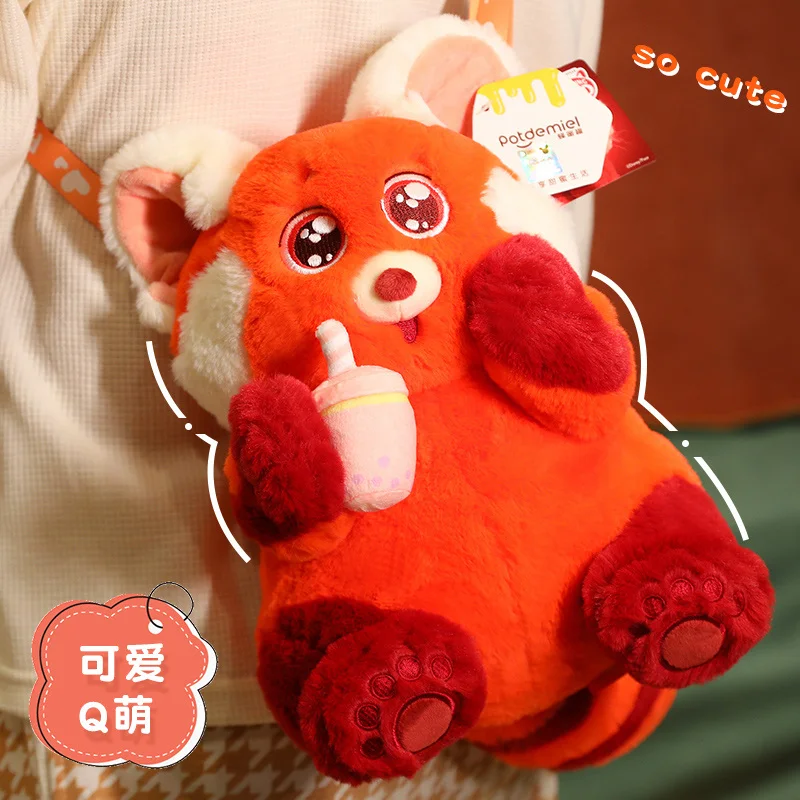 Kawaii Genuine Disney Turning Red Plush Doll Toys Pillow Plush Coin purse Raccoon Doll Red Panda Backpack Children Birthday Gift