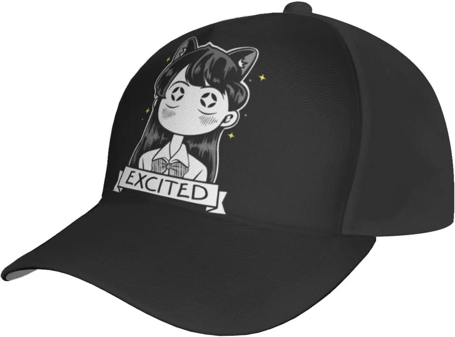 Anime Komi Can't Communicate Baseball Cap Unisex Adjustable Casual Chapeau Outdoor Sports Caps Black