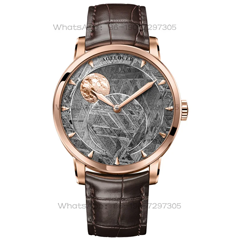 

AGELOCER Original 29.51-Days Meteorite Moon Phase Watch Birthday Gift for Men