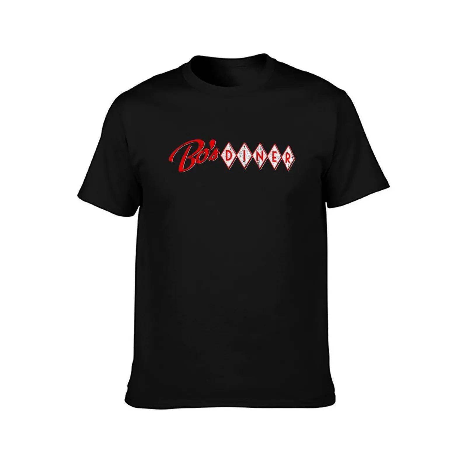 Bo's Diner (Baby Driver) T-Shirt, Summer Casual Cotton Tee, Oversized Streetwear Tops, Vintage Graphic Print, Unisex Men Women