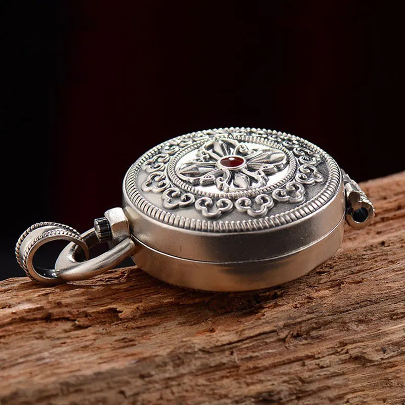 Vintage Photo box pendant Necklace Silver Alloy Locket Charms Openable souvenirs  Jewelry