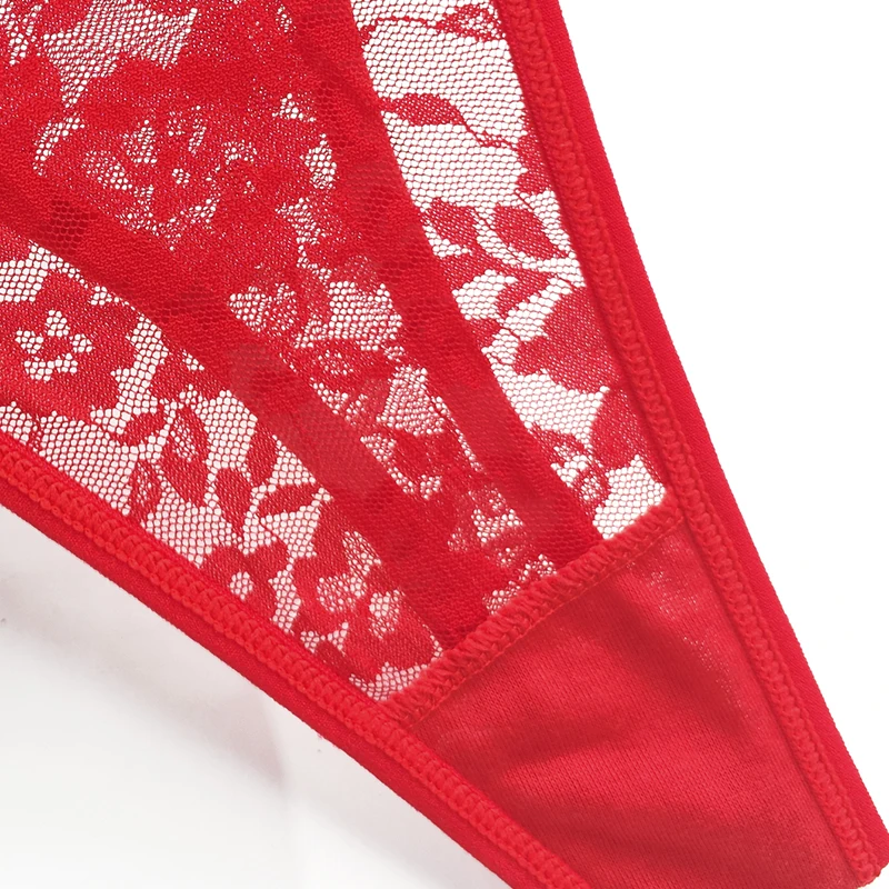 3 قطعة/الحزمة منخفضة الخصر الأحمر السنة الجديدة مثير الدانتيل المرأة g-سلسلة أنيقة مثير الملابس الداخلية تنفس مريحة سيدة سيور الملابس الداخلية #6