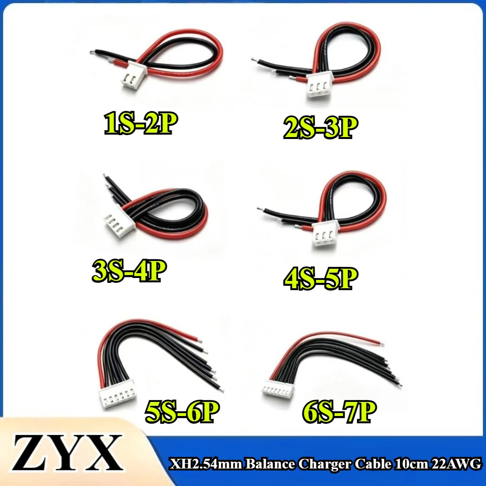 20/30/50Pcs/lot JST XH 1S 2S 3S 4S 5S 6S Lipo Battery Balance Charger Cable IMAX B6 Connector Plug Wire 10CM 22AWG Silicone Wire view 3